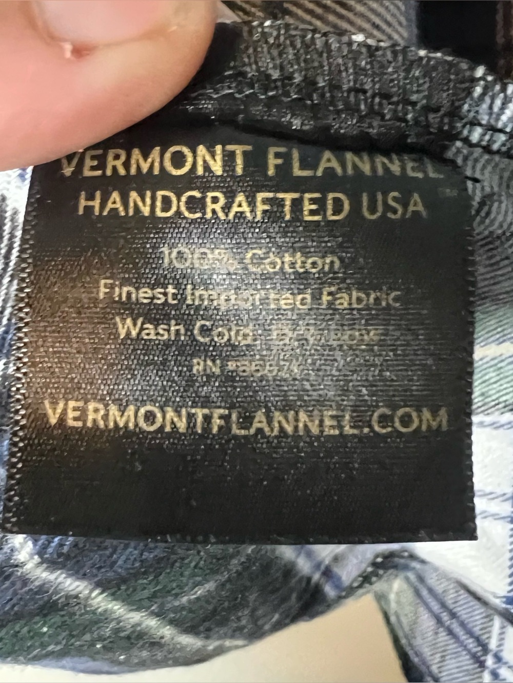 Vermont Flannel Co NWT Plaid Poncho Shawl Cape Blue Green Cabincore USA Sz L/XL - Picture 3 of 8